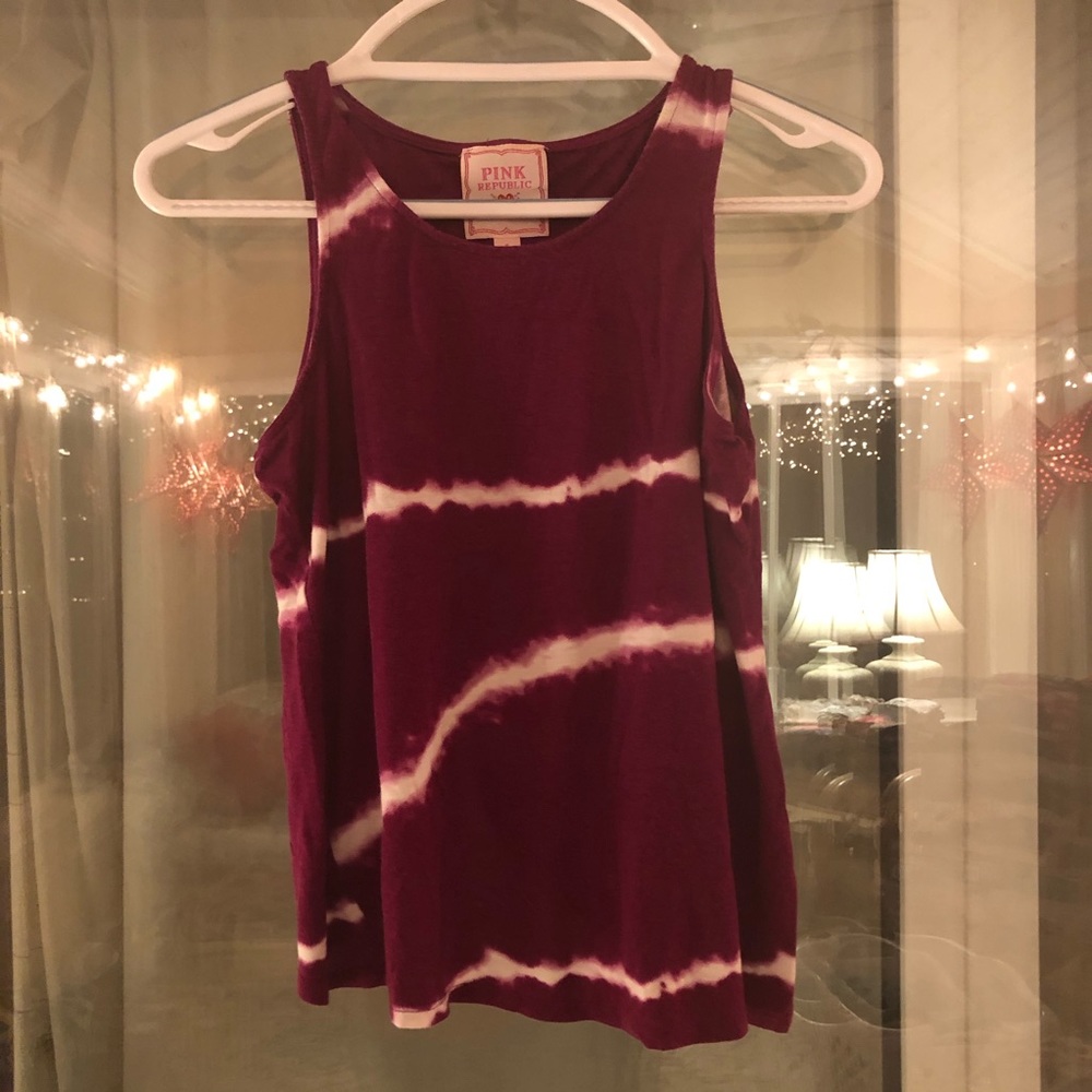Pink Republic boho tie dye tank top